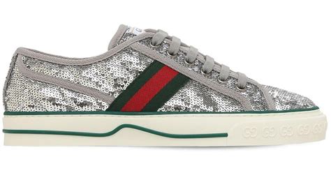 gucci sequin tennis shoes.